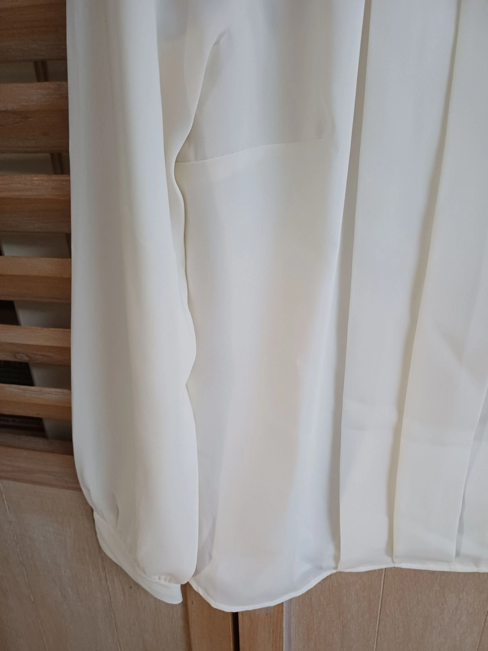 Blusa branca elegante de mangas compridas - 40 - H&M – photo 4